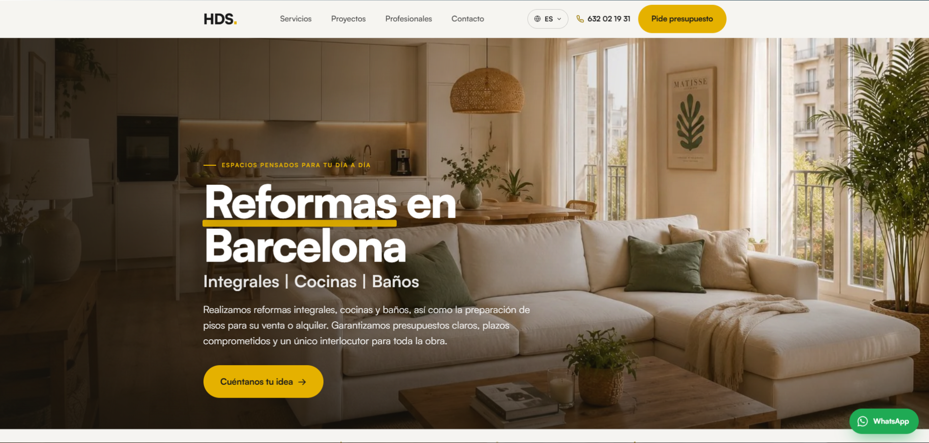 Diseño web HI Design Studio en Altea — proyecto Webzalia